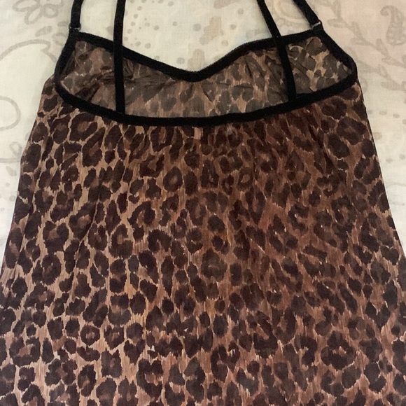 Dolce & Gabbana Intimo Leopard Sheer Nightgown Chemise Slip Dress Italy Sz Small - Picture 6 of 9